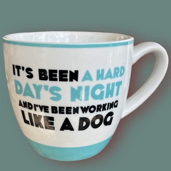 The Beatles “It’s Been A Hard Day’s Night” Paul McCartney Lyric Coffee Mug. - Picture 1 of 4